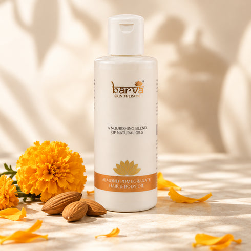 Almond Pomegranate Hair & Body Massage Oil with Vitamin E - 200ml | Mfg date 02/2025