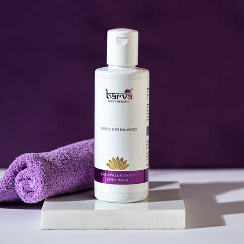 Calming Lavender Body Wash, Lemon Aloe Shower Gel & Body Lotion