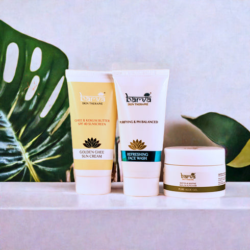 Face Wash, Sunscreen & Aloe Gel