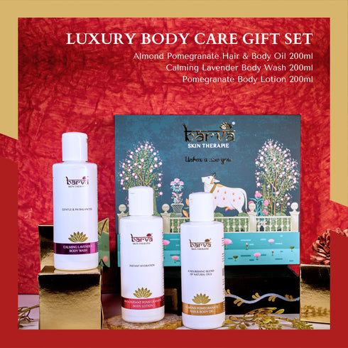 Luxury Body Care Boxed Gift Set | Set of 3 | Body Wash, Body Lotion and Body Oil