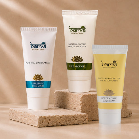 Face Wash, Sunscreen & Aloe Gel