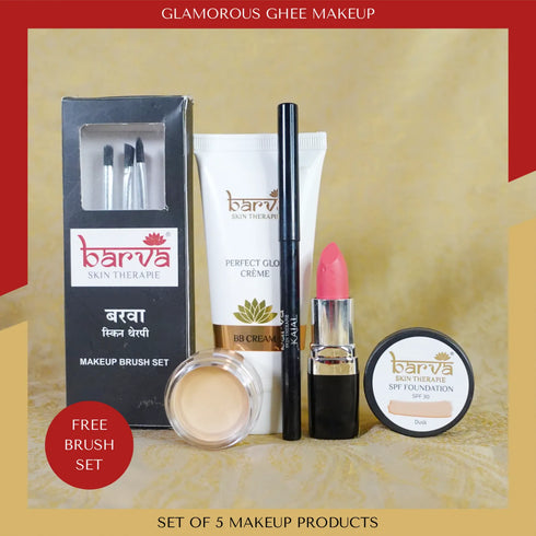 Glamorous Ghee Makeup | set of 5 products | free brush set