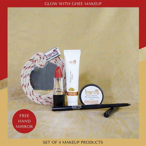 Glow with Ghee Makeup | set of 4 products | free mirror