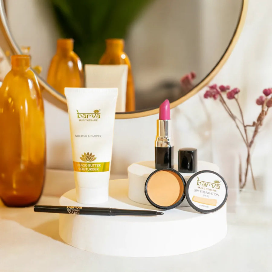 Moisturiser & Makeup | moisturiser foundation lipstick kajal
