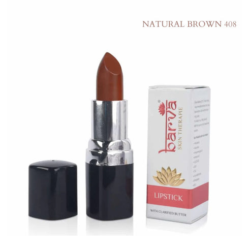 Natural Ghee-enriched Lipsticks in 18 colors| made for Indian skin tones - Natural Brown - 408 - singleton_gift