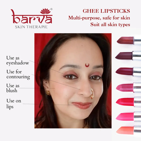Natural Ghee-enriched Lipsticks | made for Indian skin tones