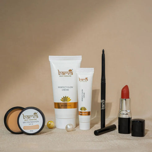 Simple Makeover | primer SPF foundation lipstick kajal | ghee-enriched makeup