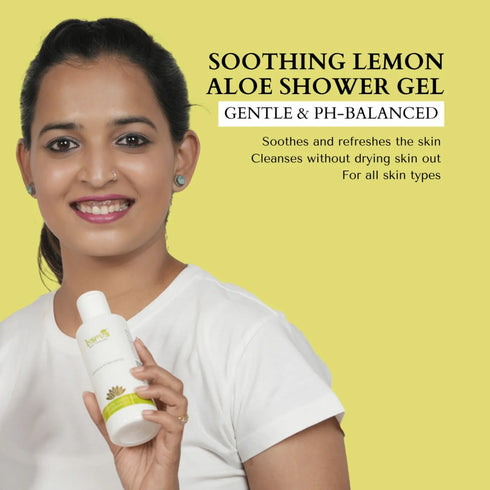 Soothing Lemon Aloe Shower Gel - 200ml | PH Balanced - MAIN