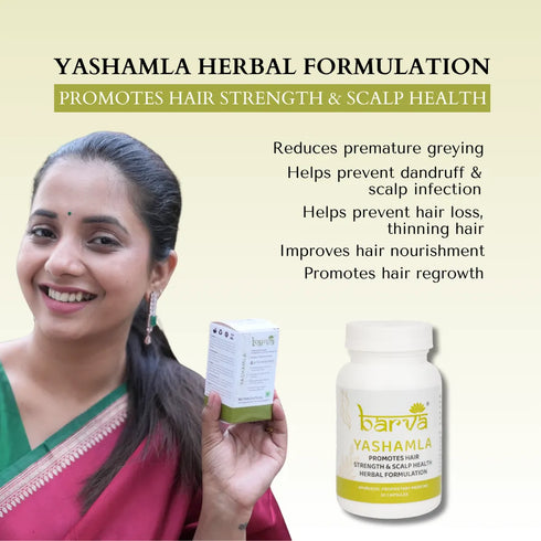 Yashamla Herbal Formulation for Hair Strength & Scalp Health | 30 ayurvedic proprietary medicine capsules - MAIN