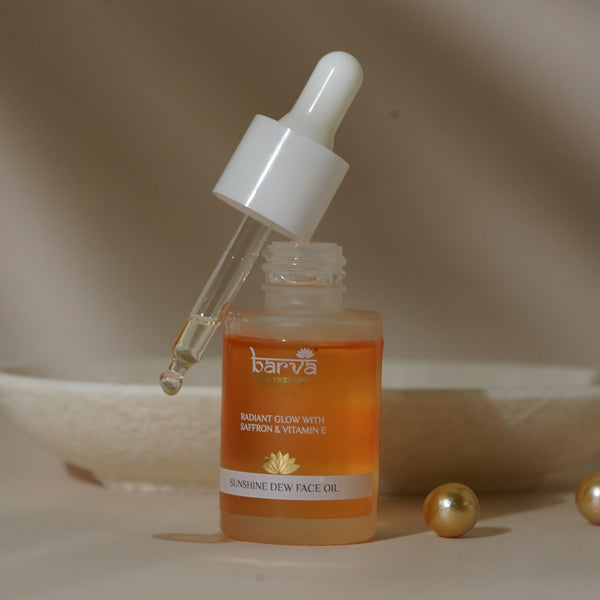 Sunshine Dew Face Oil - 30ml | saffron, vitamin E, turmeric, liquorice & ghee blend
