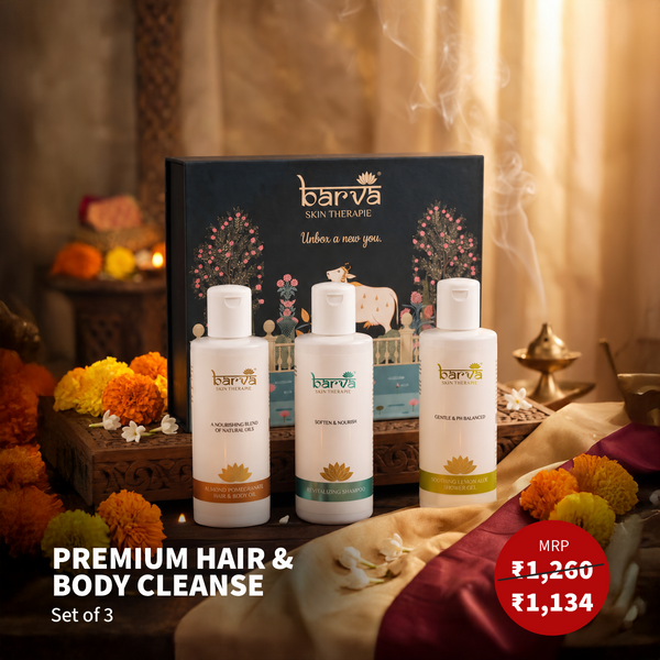 Premium Hair & Body Cleanse | Set of 3 | Body Oil, Shower Gel & Shampoo
