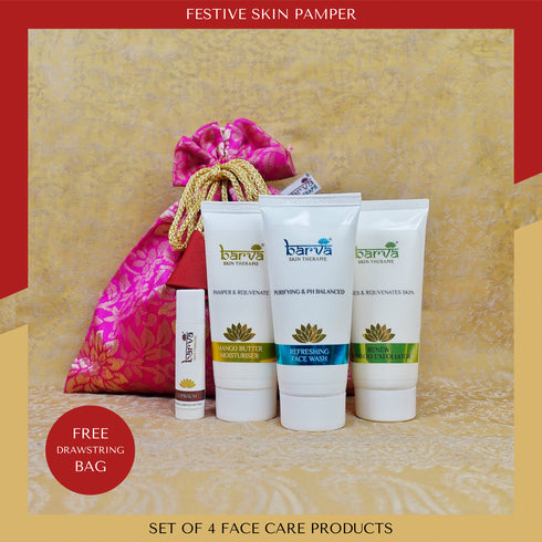 Festive Skin Pamper | set of 3 products | free drawstring bag