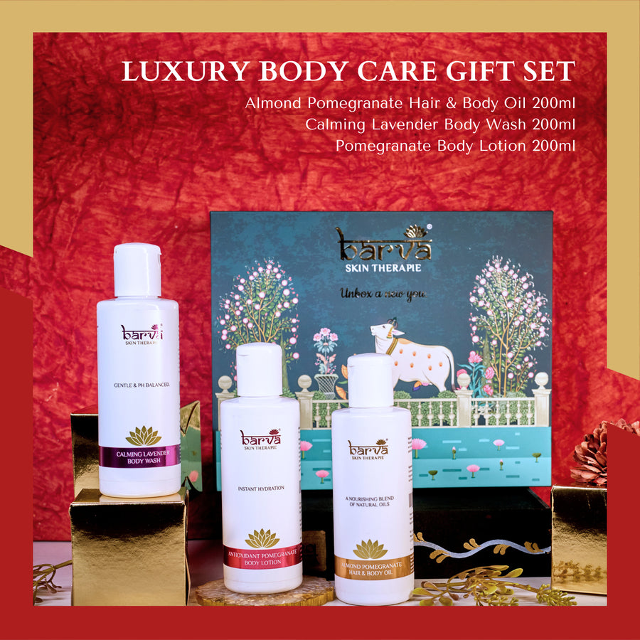 Luxury Body Care Boxed Gift Set | Set of 3 | Body Wash, Body Lotion and Body Oil