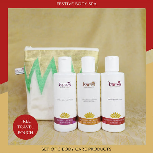 Festive Body Spa | set of 3 products | free pouch