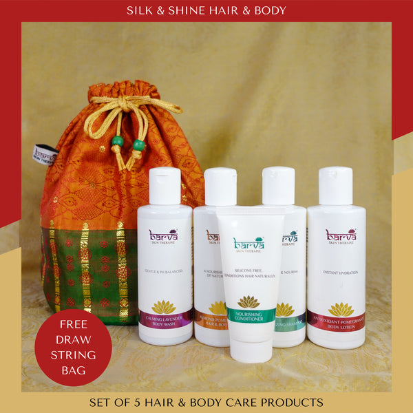 Silk & Shine Hair & Body | set of 5 products | free silk batwa